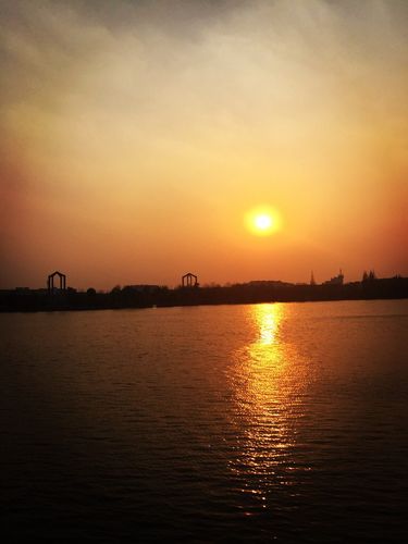恰巧遇到的夕阳,原来江边夕阳真的这么美!