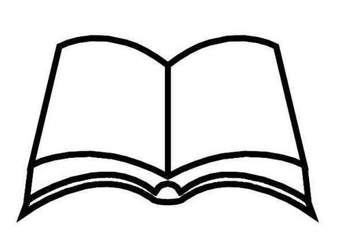 校园跳骚卖书儿童画 翻开的书本简笔画图片