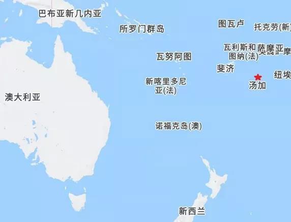 汤加由170多个小岛屿组成,陆地面积747平方公里,水域面积25.