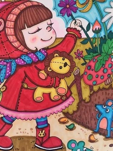 儿童画创意多款马克笔创意画教程内附优秀作品赏析