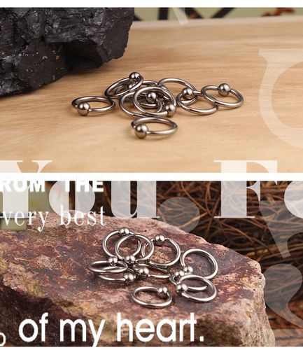 热波钛钢bcr卡球环耳环乳环阴环多用环穿刺饰品防过敏纯钛g23_7折现价