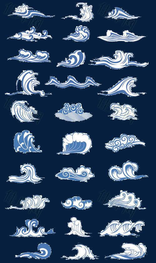 中国风祥云纹理_漂浮元素_500*842px_编号5507516_png