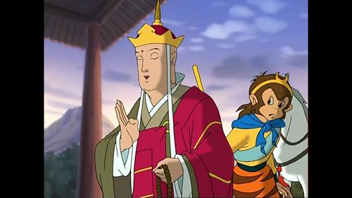 动画版西游记:唐僧和悟空到寺庙休息,这佛祖好像哪里不太对!