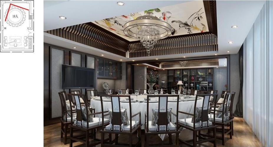 中式餐饮会所装修效果图