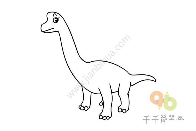 q版腕龙简笔画步骤图