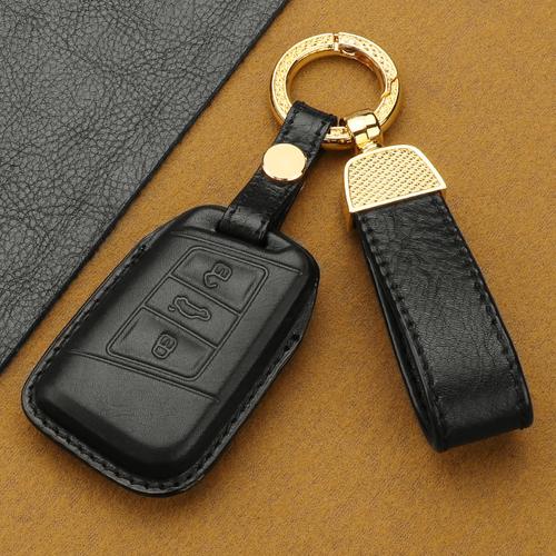 2021款大众新cc帕萨特迈腾b8蔚揽真皮钥匙套全包围车钥匙壳男女扣