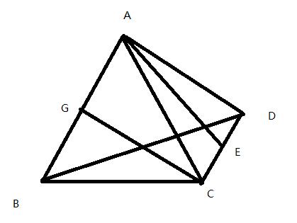 在正四面体abcd中 cd中点e ,ab 中点g ,求cg 和ae的夹角