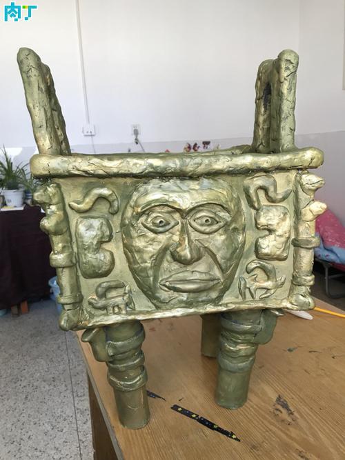超轻黏土太空泥制作逼真的青铜鼎手工制作教程