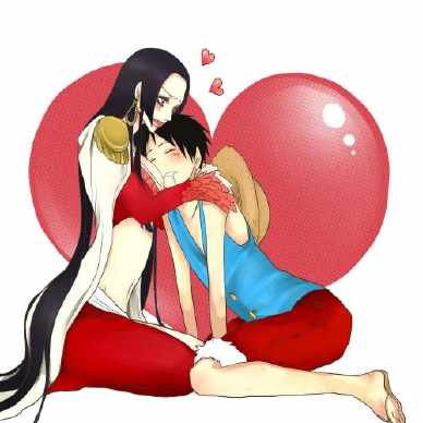 路飞女帝卡通情侣头像图片