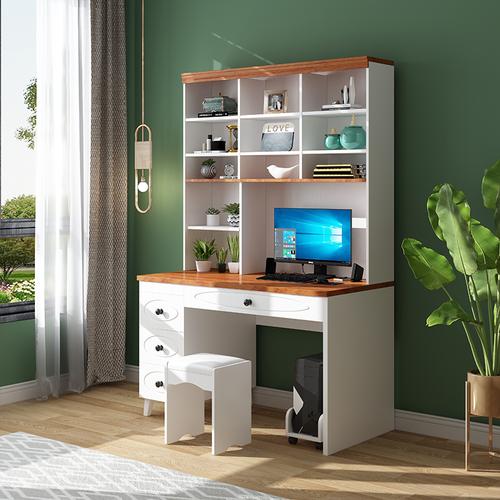 书桌书架组合一体家用学生卧室现代书桌