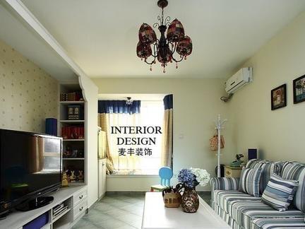 55平米一室一厅公寓改两室两厅效果图户型改造装修