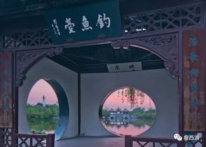 重磅!瘦西湖内惊现"三点一线"奇观,实现框景与借景的完美融合!