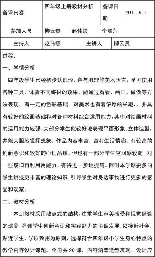美术集体备课