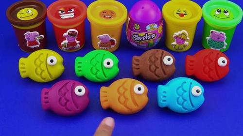 培乐多彩泥制作小鱼模型,创意手工玩具