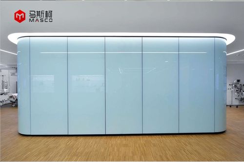 烤漆玻璃-企业前台玻璃背景墙