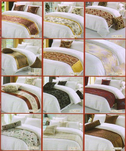 供应扬州镇业新款宾馆床上用品床尾巾