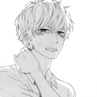 手绘动漫男生qq黑白头像