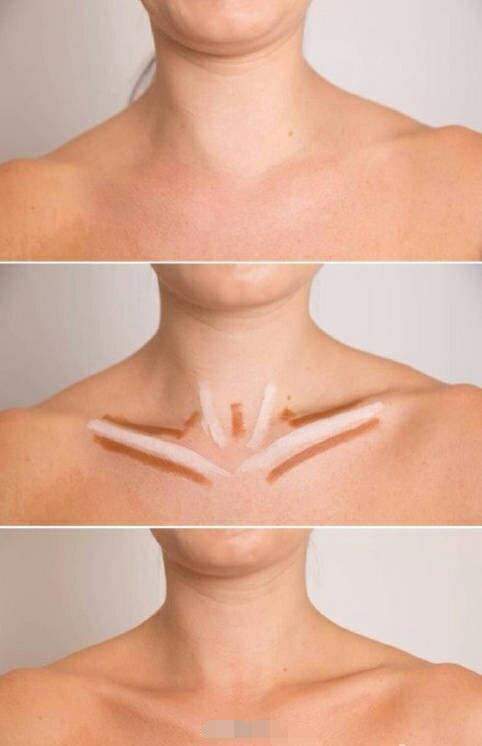 锁骨阴影和提亮