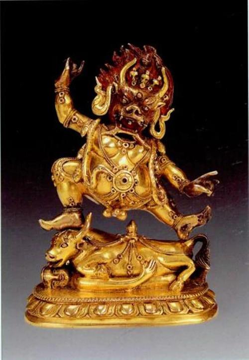 清中期"降阎魔尊"铜鎏金塑像