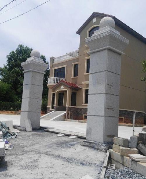 大门柱子石材干挂效果图