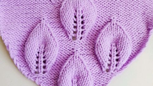 棒针立体叶子花样编织,效果漂亮大气,编织衣服很不错