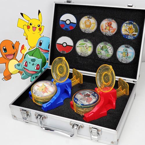 三宝爆战飞碟宝可梦变形玩具皮卡丘超梦玩具男恐龙爆兽爆炸暴射