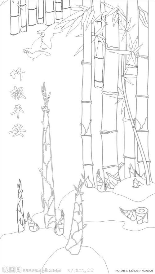艺术玻璃竹报平安图片