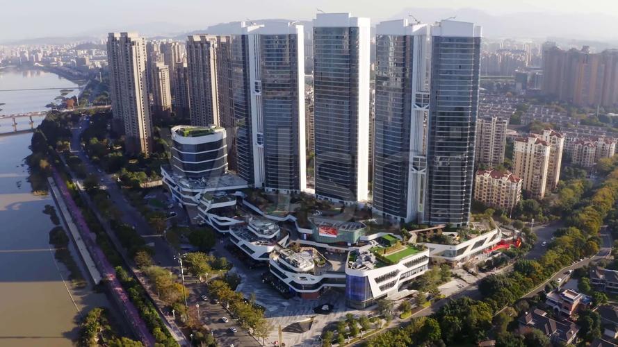 福州城市航拍融侨外滩一号_3840x2160_高清视频素材下载(编号:5789039