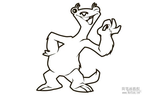 首页 动漫简笔画 冰河世纪 > 冰川时代中的树懒   希德是动画片中的