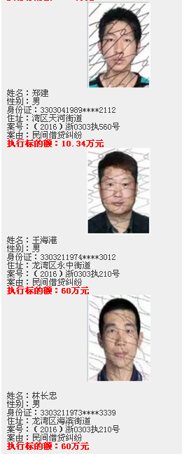 温州日报瓯网 - 温州市中级人民法院曝光新一批"老赖