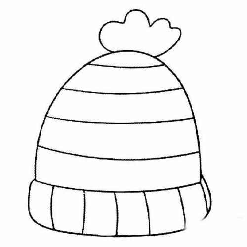 好看的精美冬天帽子简笔画