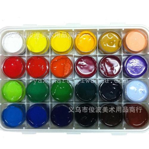 手提瓶装24格丙烯 水粉颜料盒_上海雅新美术用品有限公司_义乌购