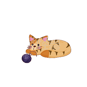 卡通动物猫咪表情包图怪兽原创元素