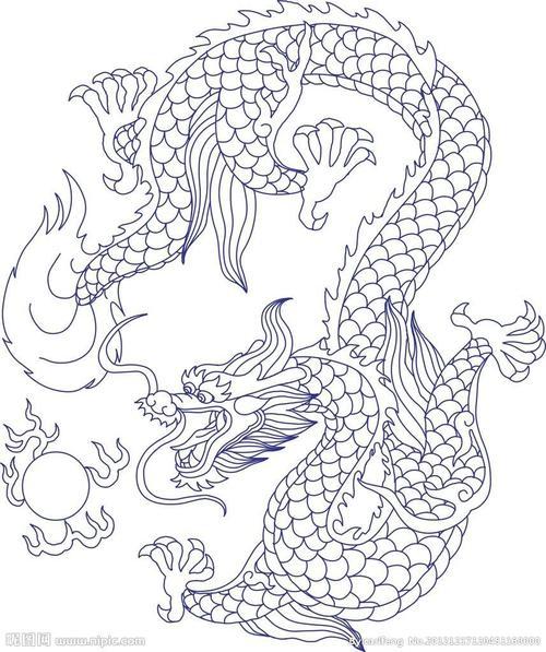 七头龙简笔画 龙的简笔画龙的简笔画画法图片一张4中国龙简笔画彩色