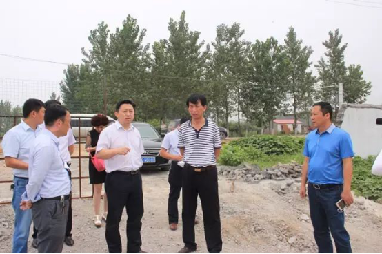 县委书记路耕(右三)实地查看刘店镇环境整治情况