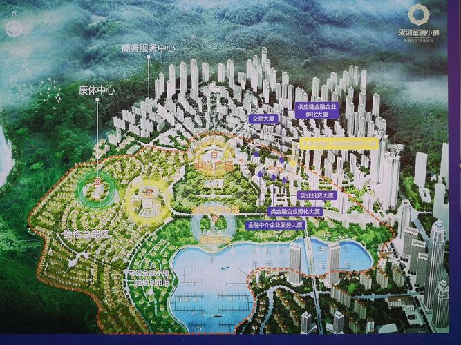 大连高新园区小平岛中心广场周围的楼群很漂亮