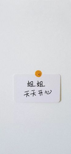 "姐姐,天天开心"文字壁纸