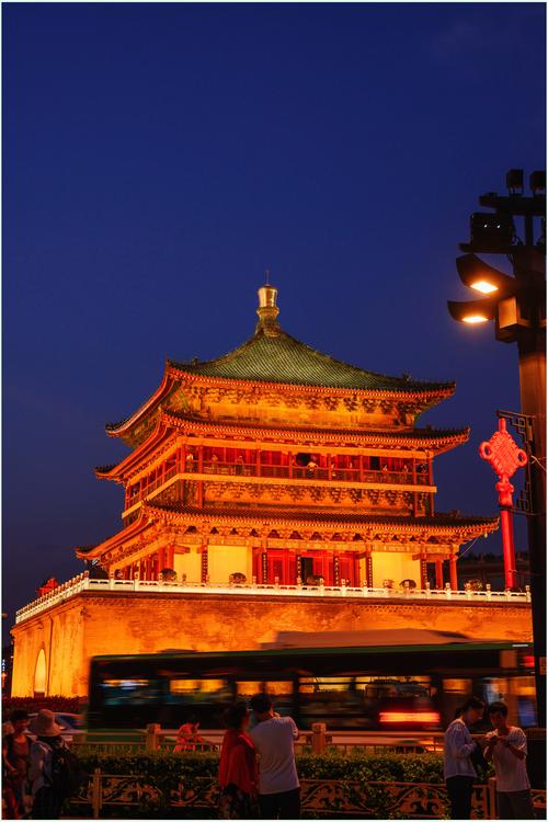 西安掠影之"迷人的西安钟鼓楼夜景"(拍摄于2020-9-7夜)