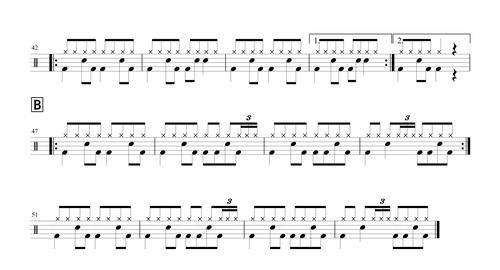 花粥/王胜男《出山》架子鼓鼓谱爵士鼓谱【高清谱】