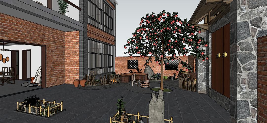 民宿●柿子红了