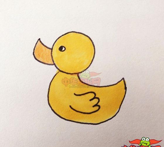 怎么画鸭子漂亮又简单小鸭子简笔画步骤图片