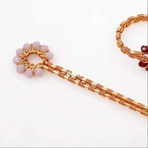 简单的铜丝线绕线而成的自制手工戒指_戒指_画画_手工