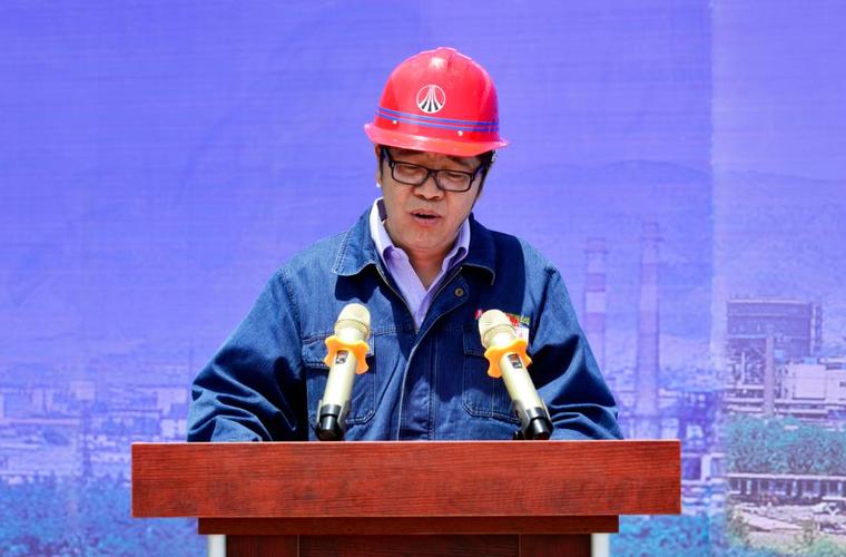 龙钢公司党委副书记 总经理刘安民做环境治理项目 介绍