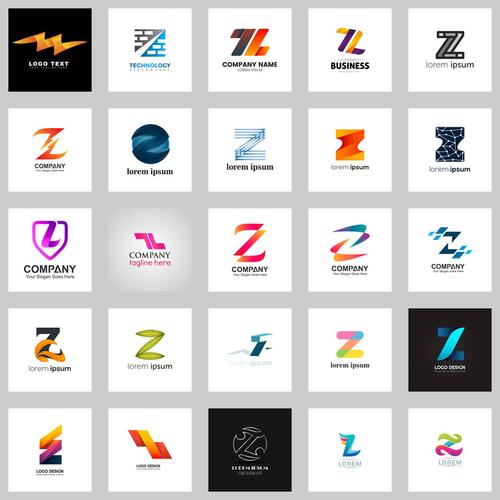字母系列zlogo商标设计vi素材包ai矢量源文件淘宝店标微商标志图