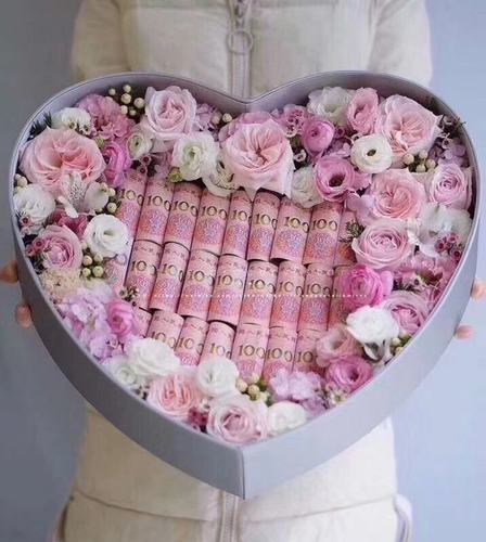 钱花束花盒