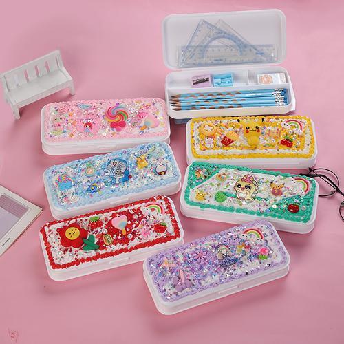 diy儿童文具手工创意儿童手工diy制作奶油胶材料包文具盒男女孩粘贴