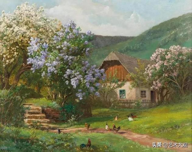 唯美意境风景绘画奥地利画家阿洛伊斯阿内格油画作品欣赏
