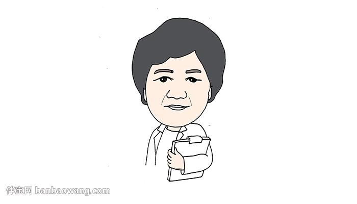 李兰娟院士简笔画