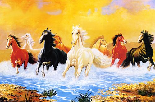 八骏图未分层图片