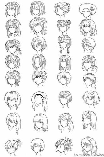 怎么画动漫女生和男生的头发啊